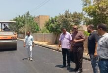 رصف طريق عمر أبو العز «السلخانة» بمدينة دسوق