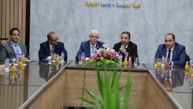 رئيس جامعة المنوفية والمحافظ  يفتتحان معرض المشروعات الطلابية بكلية الهندسة