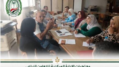 "الزراعة" تنظم ورشة عمل لتدريب العاملين استعداداً لانتخابات الجمعيات التعاونية
