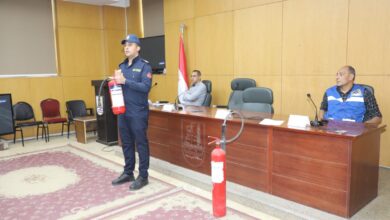 محافظة بني سويف تنفذ تجربة إخلاء كلي لديوان عام المحافظة