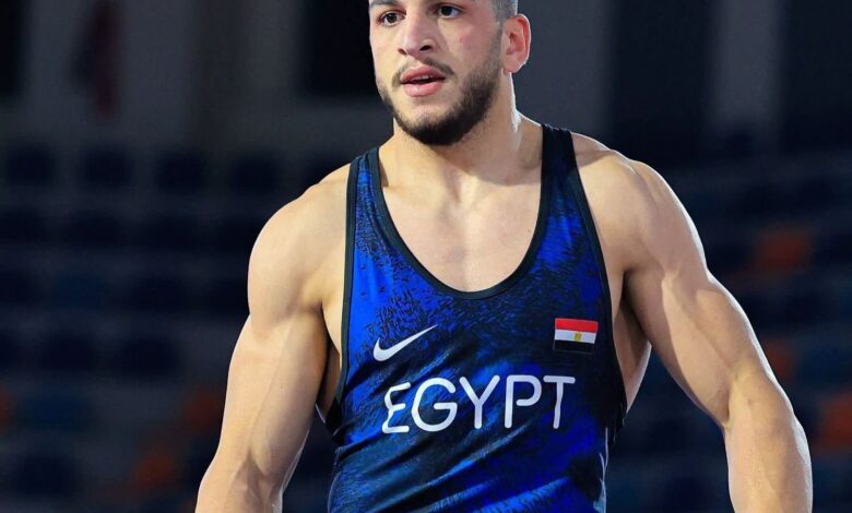 «القاسم» ابن كفر الشيخ بطل مصارعة منتخب مصر والمشروع القومي إلى النهائي بدورة ألعاب البحر المتوسط