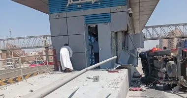 تأخير مؤقت بحركة الأتوبيس الترددى BRT بسبب حادث اصطدام بمحطة بهتيم