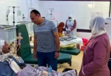 وكيل صحة بني سويف يحيل طبيب للتحقيق أثناء تفقده وحدة الغسيل الكلوي بالميمون