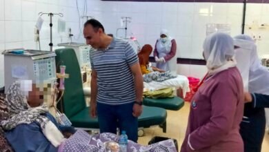 وكيل صحة بني سويف يحيل طبيب للتحقيق أثناء تفقده وحدة الغسيل الكلوي بالميمون