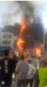الحماية المدنية تسيطر على حريق بمحيط قسم الأزبكية