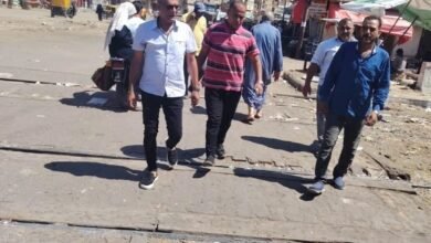 تحركات ميدانية متواصلة لرفع الاشغالات والتعديات بمركز ومدينة فاقوس