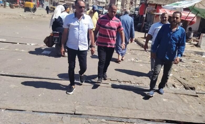 تحركات ميدانية متواصلة لرفع الاشغالات والتعديات بمركز ومدينة فاقوس