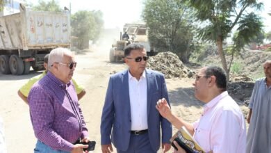 محافظ القليوبية :تطهير " مصرفي كفر شبين والدير العمومي " وتشجير جسر ترعة الشرقاوية