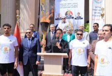 جامعة بنها تحصد المركز الأول في استقبال شعلة أسبوع شباب الجامعات والمعاهد العليا