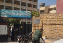 رفع كفاءة النظافة حول المدارس بالجيزة
