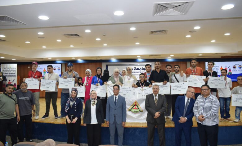 رئيس جامعة بنها يشهد " ختام المهرجان الرياضي الثالث لذوي الهمم "