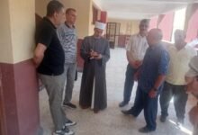 رئيس المنطقة الأزهرية بني سويف يتابع جاهزية معهد إهناسيا المدينة الابتدائي الجديد