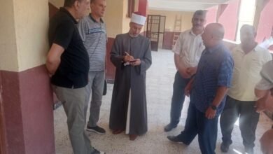 رئيس المنطقة الأزهرية بني سويف يتابع جاهزية معهد إهناسيا المدينة الابتدائي الجديد